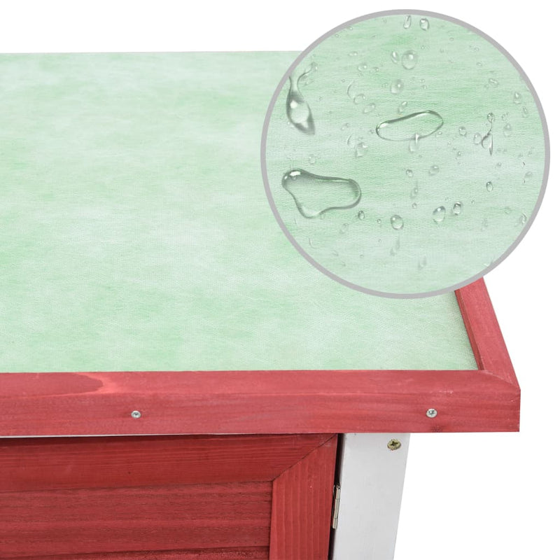 vidaXL Outdoor Rabbit Hutch 1 Door Grey Wood