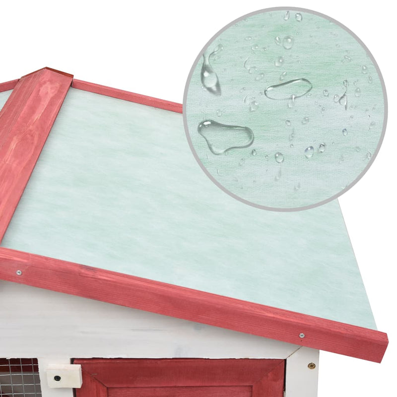 vidaXL Outdoor Rabbit Hutch 3 Doors Grey Wood