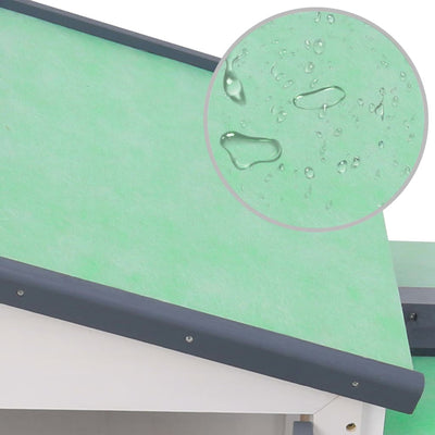 vidaXL Outdoor Large Rabbit Hutch Brown and White 145x45x84 cm Wood