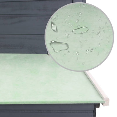 vidaXL Outdoor Chicken Cage Hen House with 1 Egg Cage Grey Wood