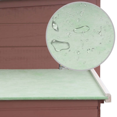 vidaXL Outdoor Chicken Cage Hen House with 1 Egg Cage Grey Wood