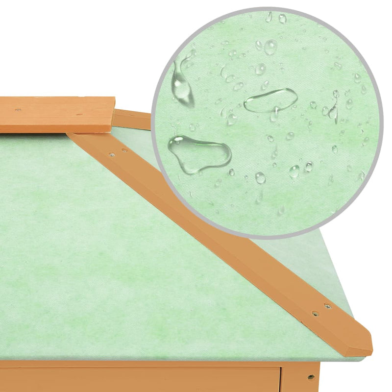 vidaXL Animal Rabbit Cage Double Floor Red Wood