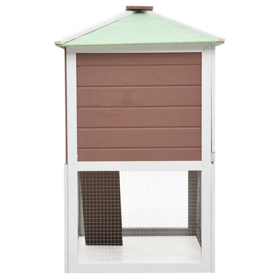 vidaXL Animal Rabbit Cage Double Floor Red Wood