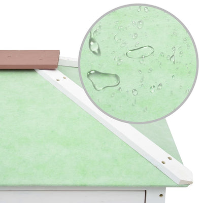 vidaXL Animal Rabbit Cage Double Floor Red Wood