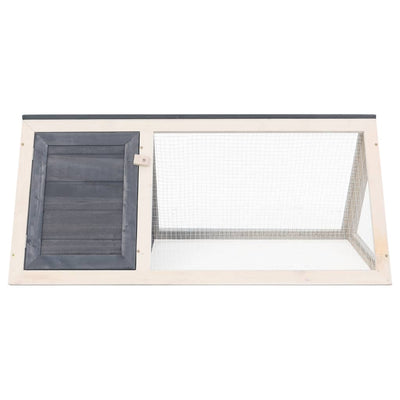 vidaXL Animal Rabbit Cage Grey Wood