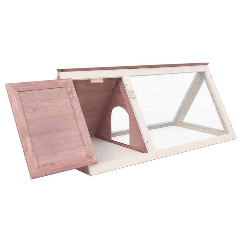 vidaXL Animal Rabbit Cage Grey Wood