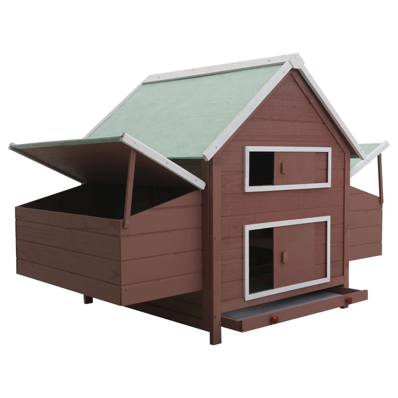 vidaXL Chicken Coop Red 157x97x110 cm Wood