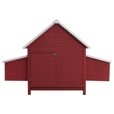 vidaXL Chicken Coop Red 157x97x110 cm Wood