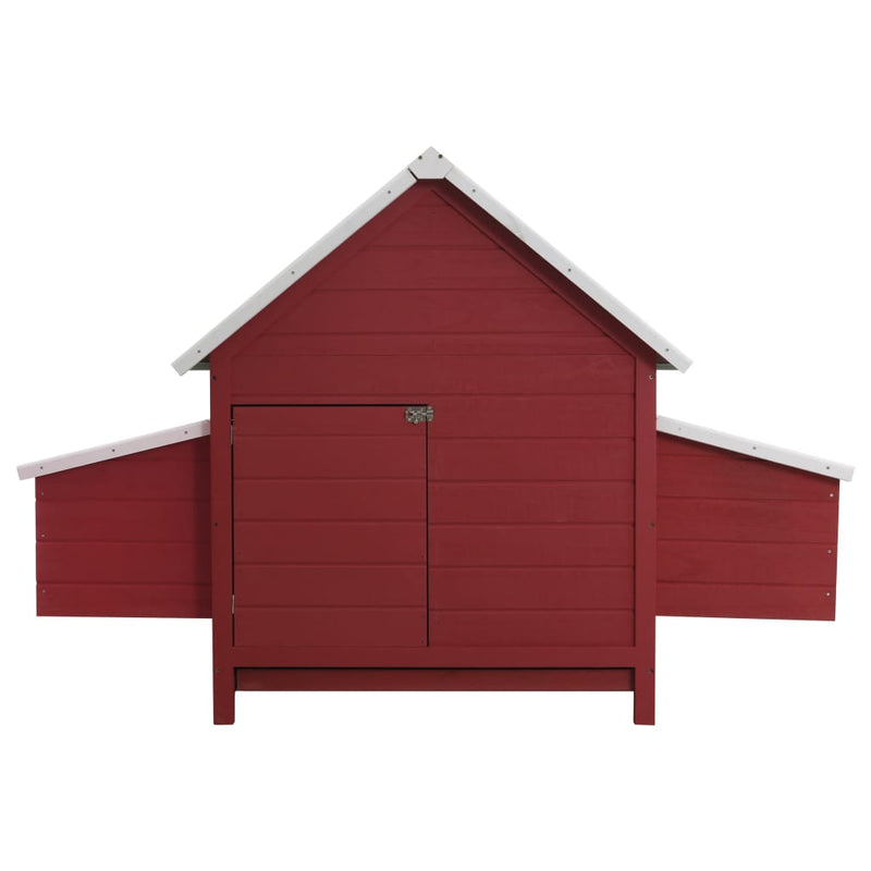 vidaXL Chicken Coop Red 157x97x110 cm Wood