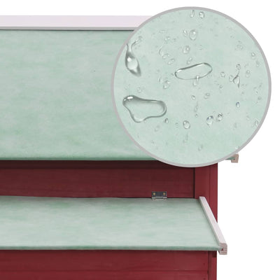 vidaXL Chicken Coop Red 157x97x110 cm Wood