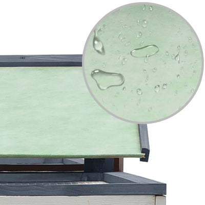 vidaXL Rabbit Hutch Mocha 310x70x87 cm Solid Pine & Fir Wood