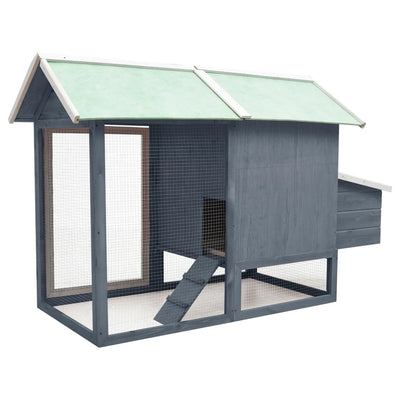 vidaXL Chicken Cage Mocha 170x81x110 cm Solid Pine & Fir Wood