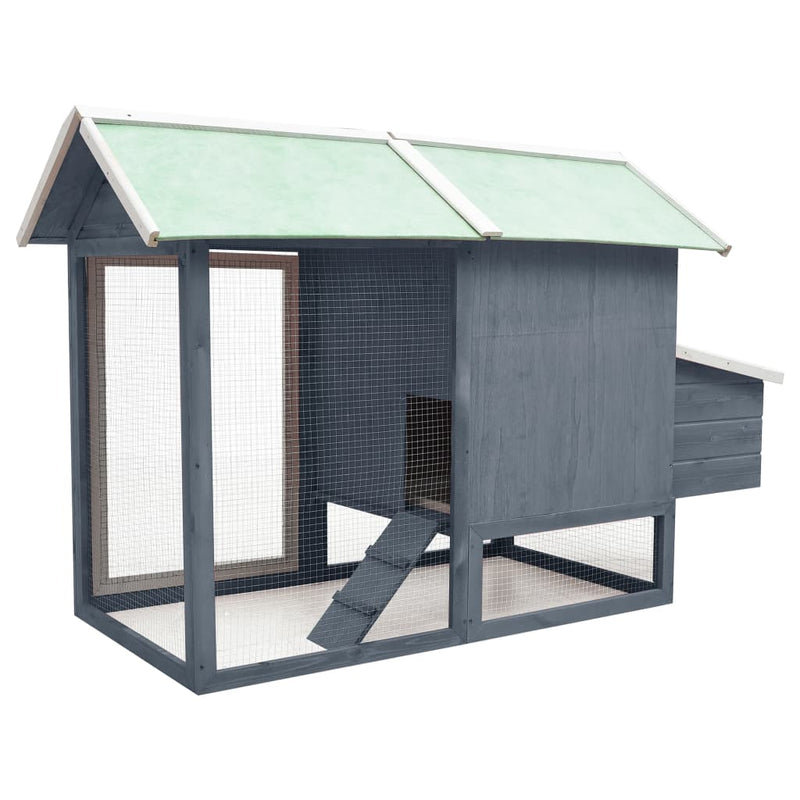 vidaXL Chicken Cage Mocha 170x81x110 cm Solid Pine & Fir Wood