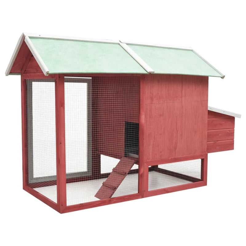 vidaXL Chicken Cage Mocha 170x81x110 cm Solid Pine & Fir Wood