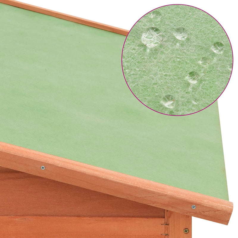 vidaXL Chicken Coop with Nest Box Grey and White Solid Fir Wood