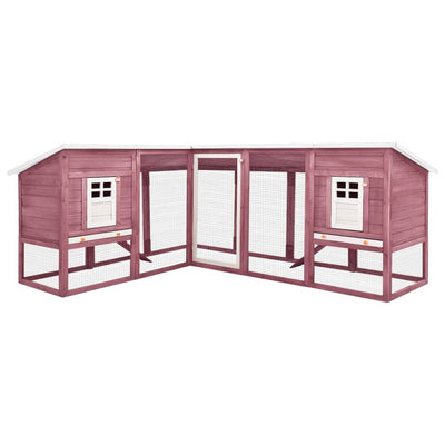 vidaXL Outdoor Rabbit Hutch with Run Grey and White Solid Fir Wood