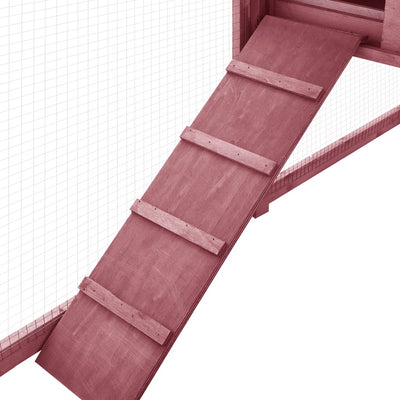 vidaXL Outdoor Rabbit Hutch with Run Grey and White Solid Fir Wood