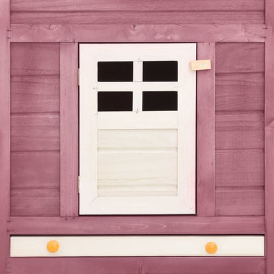 vidaXL Outdoor Rabbit Hutch with Run Grey and White Solid Fir Wood