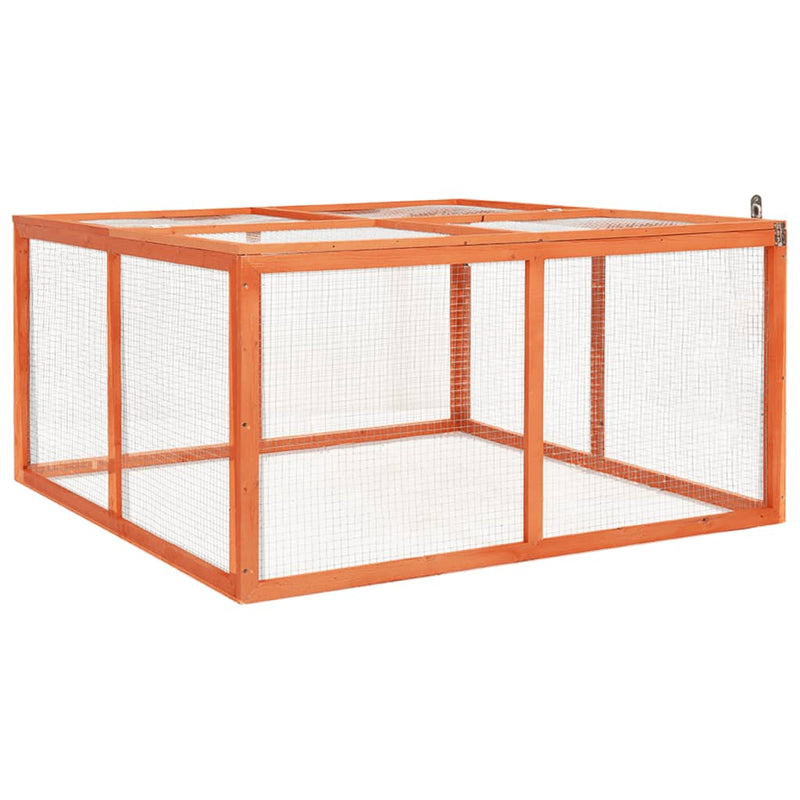 vidaXL Rabbit Hutch 124x120x60 cm Solid Firwood