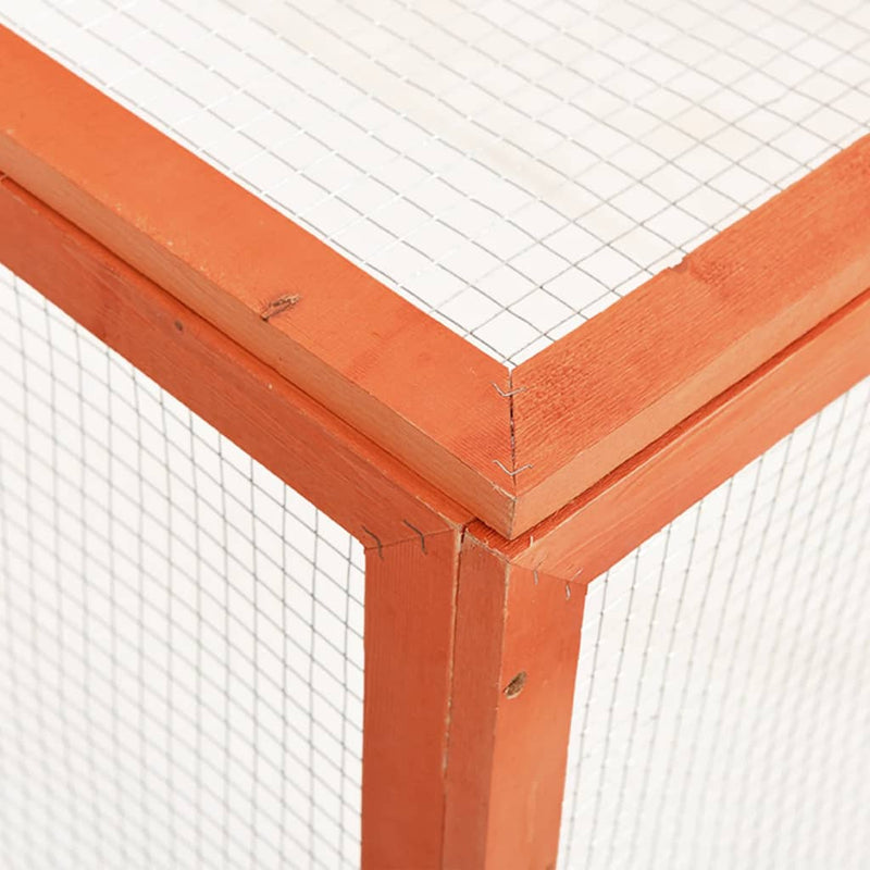 vidaXL Rabbit Hutch 124x120x60 cm Solid Firwood
