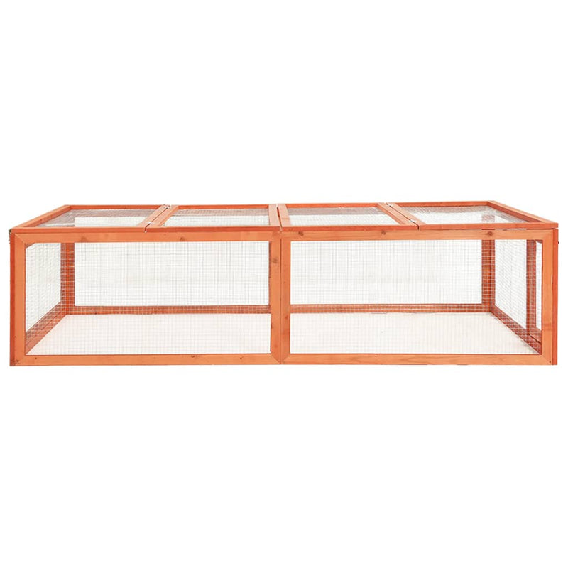 vidaXL Rabbit Hutch 183x90x46.5 cm Solid Firwood