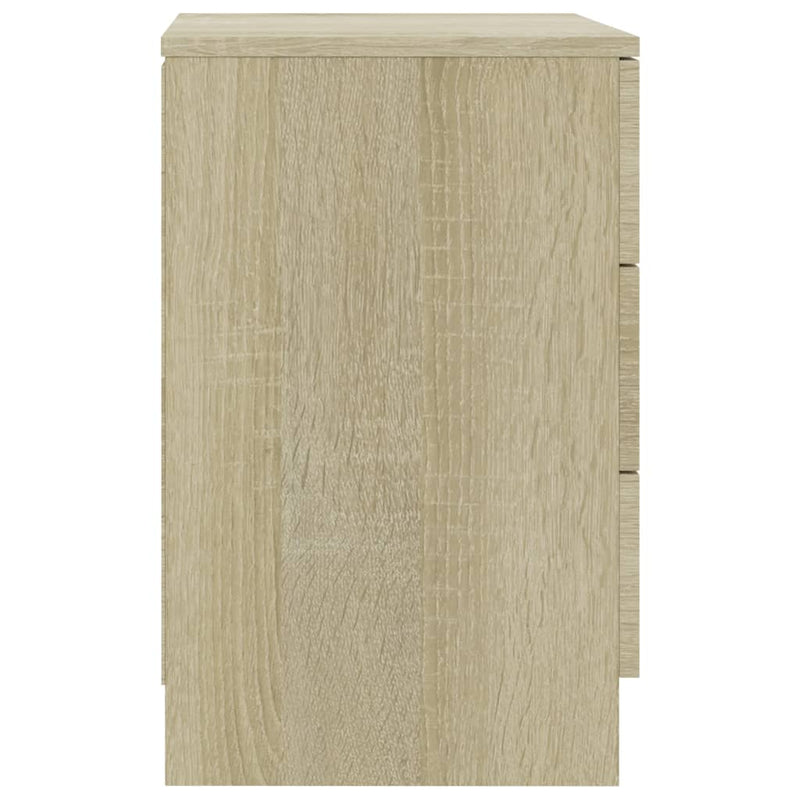 vidaXL Bedside Cabinet Sonoma Oak 38x35x56 cm Engineered Wood