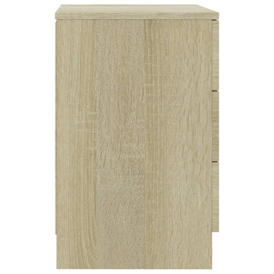 vidaXL Bedside Cabinets 2 pcs Sonoma Oak 38x35x56 cm Engineered Wood