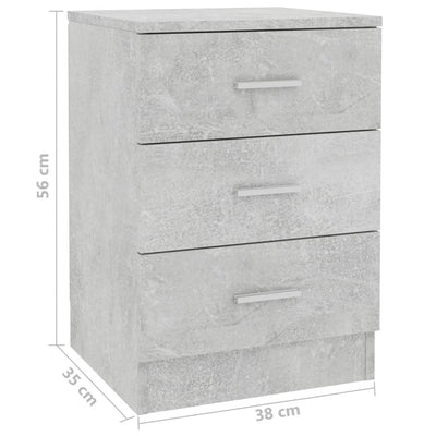 vidaXL Bedside Cabinet Sonoma Oak 38x35x56 cm Engineered Wood