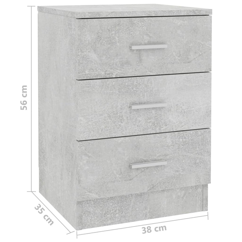 vidaXL Bedside Cabinet Sonoma Oak 38x35x56 cm Engineered Wood