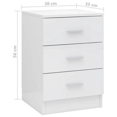 vidaXL Bedside Cabinet Sonoma Oak 38x35x56 cm Engineered Wood