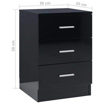 vidaXL Bedside Cabinets 2 pcs Sonoma Oak 38x35x56 cm Engineered Wood