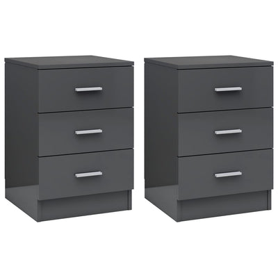 vidaXL Bedside Cabinets 2 pcs Sonoma Oak 38x35x56 cm Engineered Wood