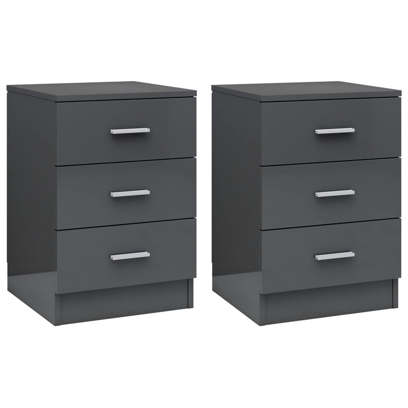 vidaXL Bedside Cabinets 2 pcs Sonoma Oak 38x35x56 cm Engineered Wood