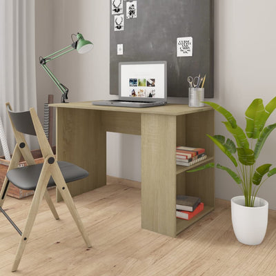 vidaXL Desk Sonoma Oak 110x60x73 cm Engineered Wood