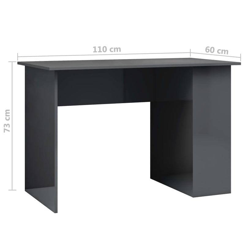 vidaXL Desk Sonoma Oak 110x60x73 cm Engineered Wood