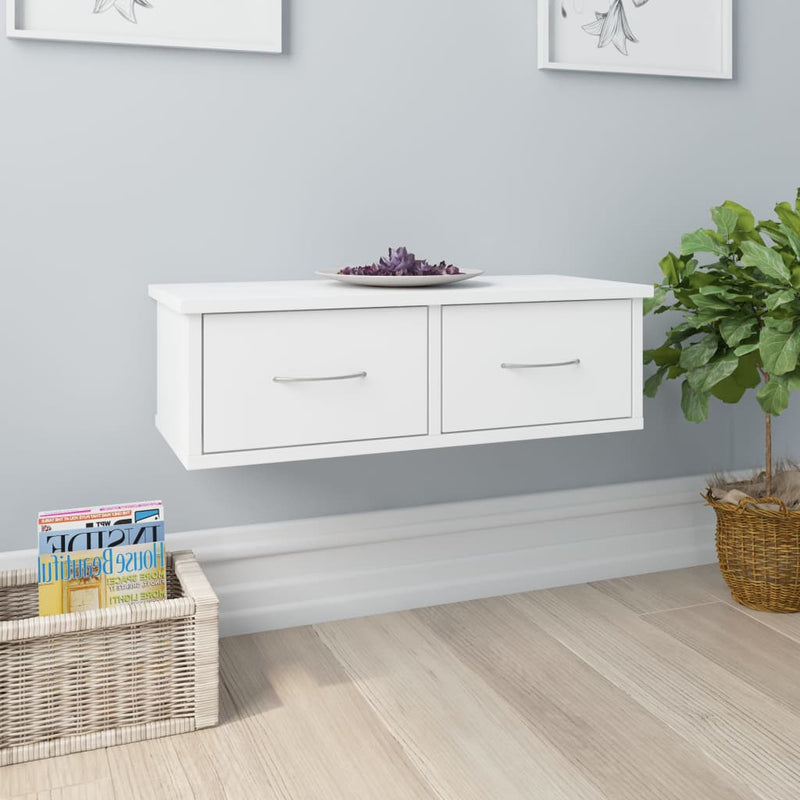 vidaXL Wall-mounted Drawer Shelf Sonoma Oak 60x26x18.5 cm Engineered Wood