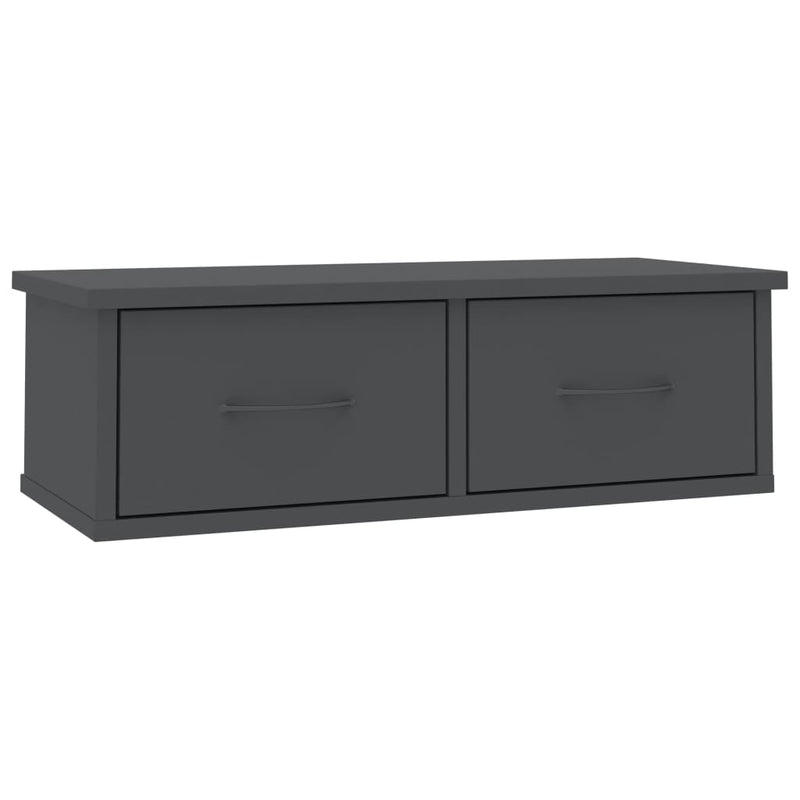 vidaXL Wall-mounted Drawer Shelf Sonoma Oak 60x26x18.5 cm Engineered Wood