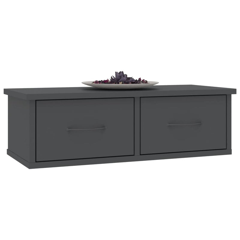 vidaXL Wall-mounted Drawer Shelf Sonoma Oak 60x26x18.5 cm Engineered Wood