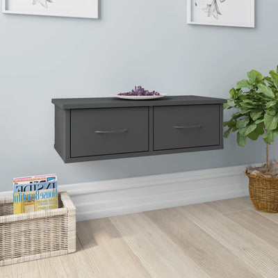 vidaXL Wall-mounted Drawer Shelf Sonoma Oak 60x26x18.5 cm Engineered Wood