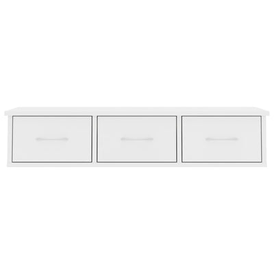 vidaXL Wall-mounted Drawer Shelf Black 88x26x18.5 cm Engineered Wood