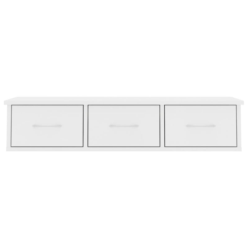 vidaXL Wall-mounted Drawer Shelf Black 88x26x18.5 cm Engineered Wood