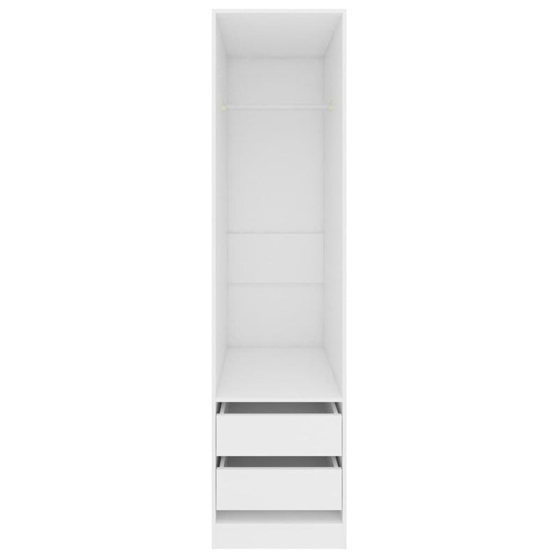 vidaXL Wardrobe with Drawers Black 50x50x200 cm Engineered Wood