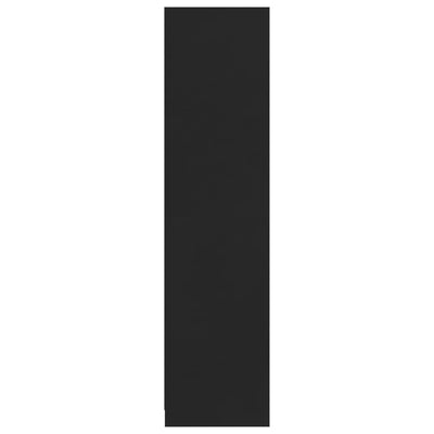 vidaXL Wardrobe with Drawers Black 50x50x200 cm Engineered Wood