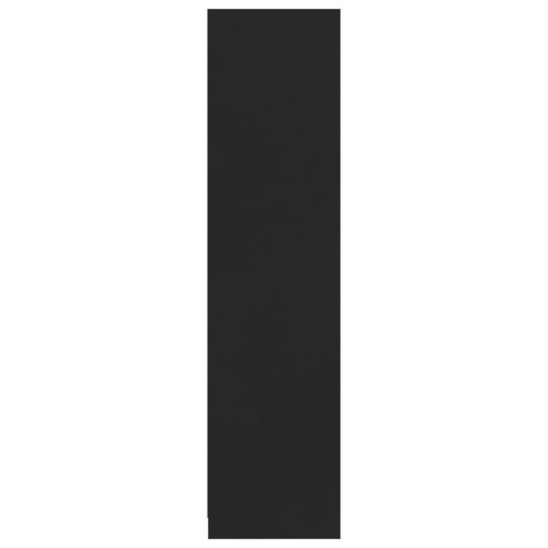 vidaXL Wardrobe with Drawers Black 50x50x200 cm Engineered Wood