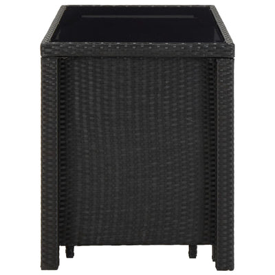 vidaXL 5 Piece Outdoor Dining Set with Cushions Poly Rattan Brown