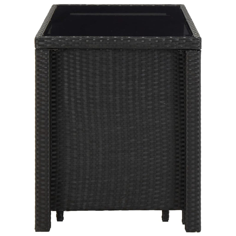 vidaXL 5 Piece Outdoor Dining Set with Cushions Poly Rattan Brown