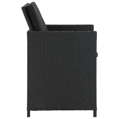 vidaXL 11 Piece Outdoor Dining Set with Cushions Poly Rattan Brown