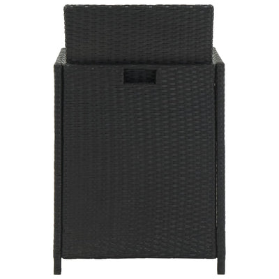 vidaXL 11 Piece Outdoor Dining Set with Cushions Poly Rattan Brown