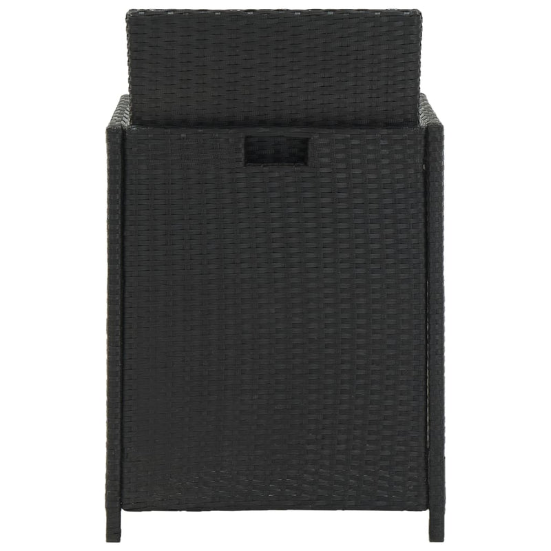 vidaXL 11 Piece Outdoor Dining Set with Cushions Poly Rattan Brown