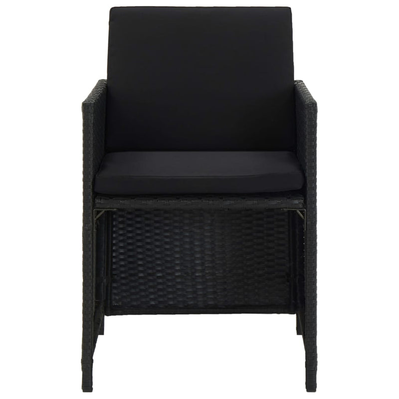 vidaXL 13 Piece Outdoor Dining Set with Cushions Poly Rattan Brown